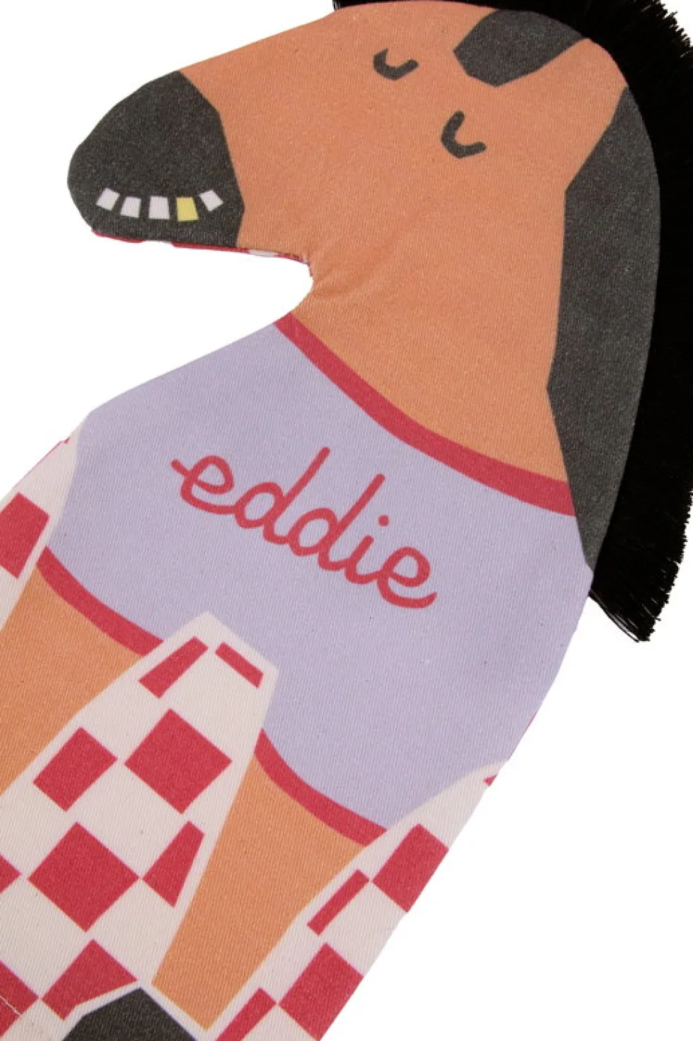Marionnette en coton bio 25x29cm Eddie le cheval Vibes - Nobodinoz