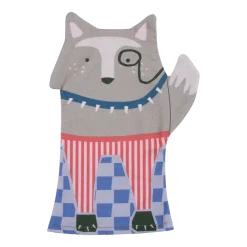 Marionnette en coton bio 25x29cm Wolfy Vibes - Nobodinoz