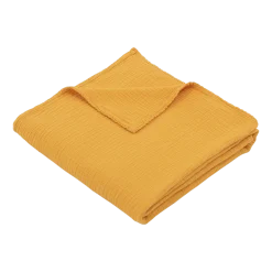 Maxi-lange en gaze de coton 120 x 120 cm jaune tournesol Les Petits - The Cool Republic