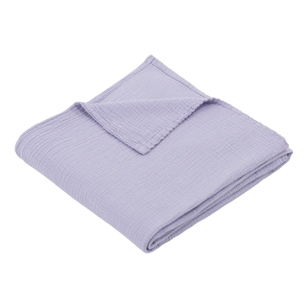 Maxi-lange en gaze de coton 120 x 120 cm lavande Les Petits - The Cool Republic
