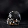 Memento Mori Crâne à facettes avec revêtement en cuivre à la base Petit - Nude Glass