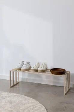 Meuble à chaussures en acier beige cashew 80x30x41cm Bovi - Metallbude