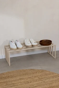 Meuble à chaussures en acier beige cashew 80x30x41cm Bovi - Metallbude
