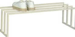 Meuble à chaussures en acier beige cashew 80x30x41cm Bovi - Metallbude