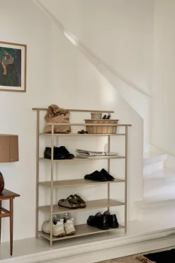 Meuble à chaussures en fer crème 105,8 x 82 cm Dora - Ferm living
