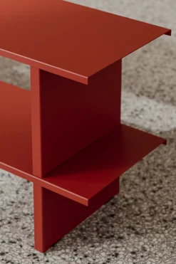 Meuble de rangement en acier rouge tomate 160cm Hes - noo.ma