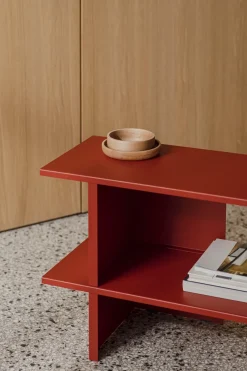 Meuble de rangement en acier rouge tomate 160cm Hes - noo.ma