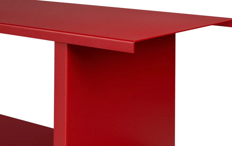 Meuble de rangement en acier rouge tomate 160cm Hes - noo.ma