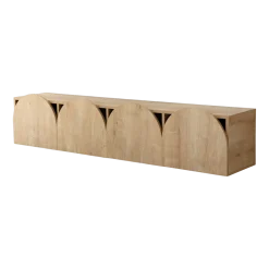 Meuble en bois beige 180x35cm Mesta - Home Design