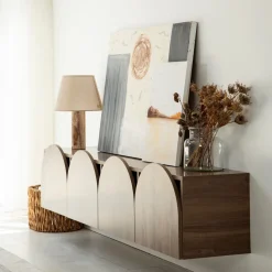 Meuble en bois marron 180x35cm Mesta - Home Design
