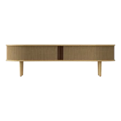 Meuble télévision en chêne naturel beige 40 x 140 cm Audacious - UMAGE