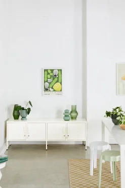Meuble tv en acier blanc craie 162x40x57cm The Standard - Mustard Made