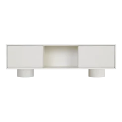 Meuble tv en acier gris amande 160cm Taro - noo.ma
