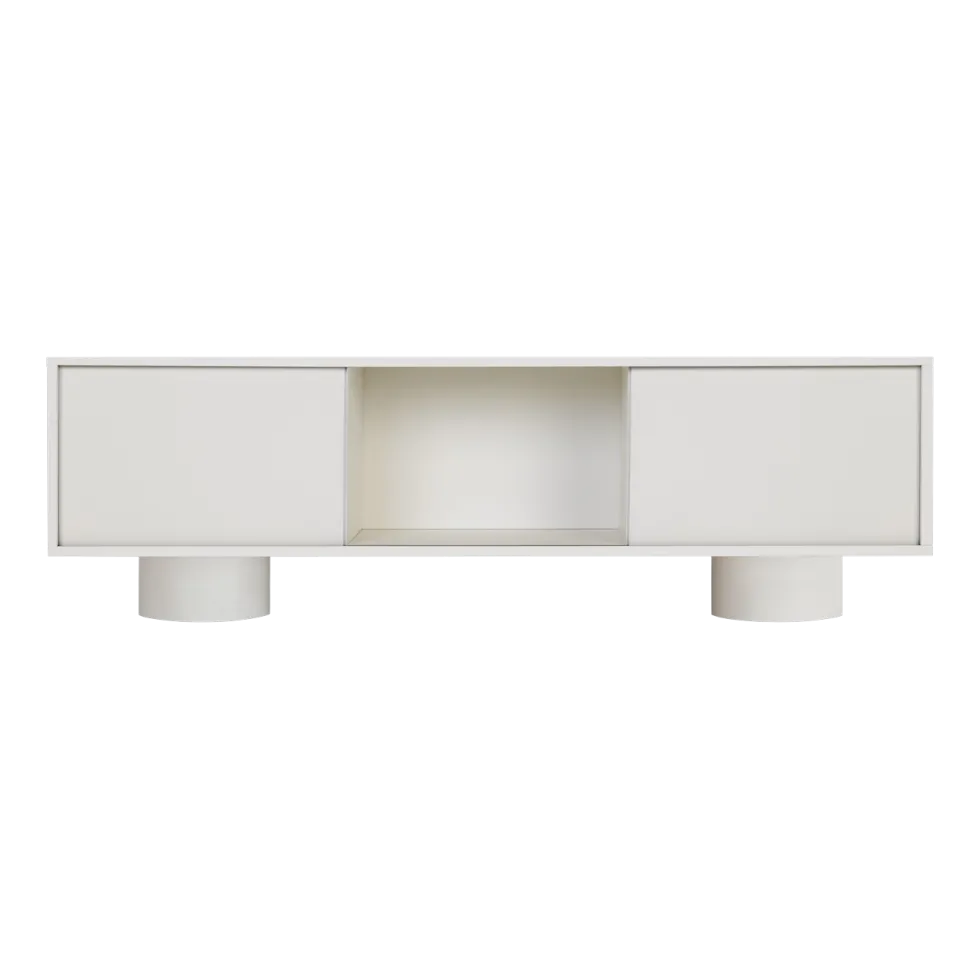 Meuble tv en acier gris amande 160cm Taro - noo.ma