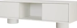 Meuble tv en acier gris amande 160cm Taro - noo.ma