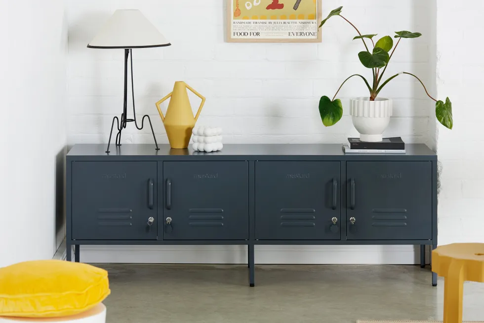Meuble tv en acier gris ardoise 162x40x57cm The Standard - Mustard Made