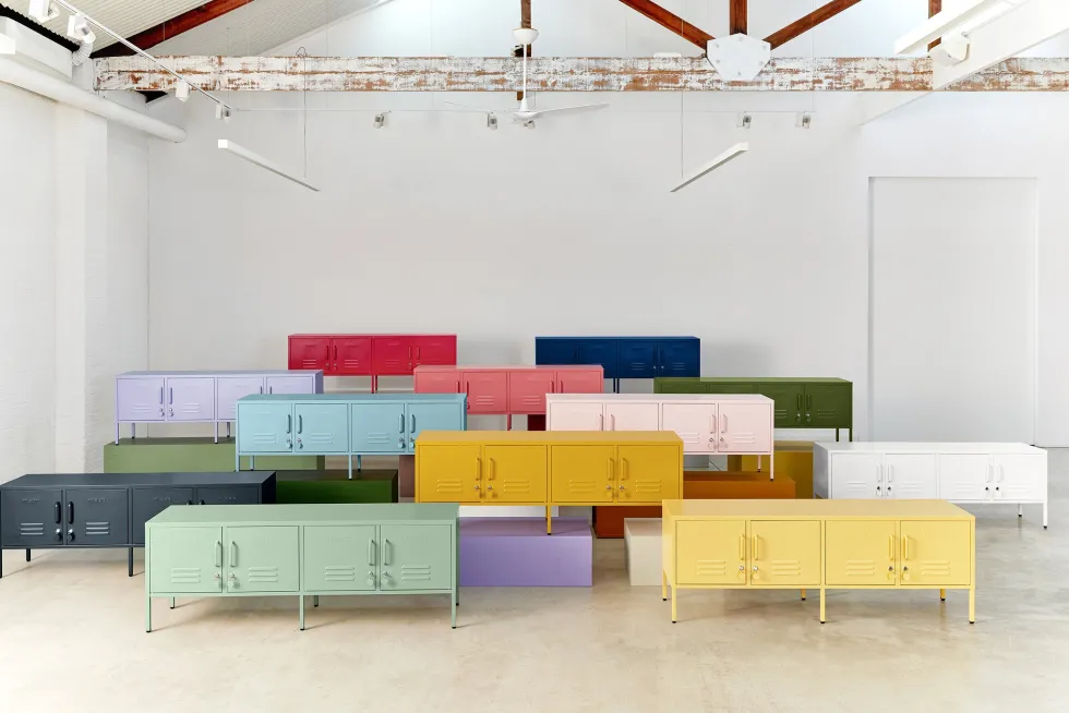 Meuble tv en acier gris ardoise 162x40x57cm The Standard - Mustard Made
