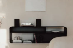 Meuble tv en acier noir 180x40x52cm Tavir - Metallbude