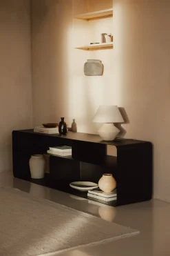 Meuble tv en acier noir 180x40x52cm Tavir - Metallbude