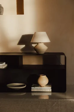 Meuble tv en acier noir 180x40x52cm Tavir - Metallbude