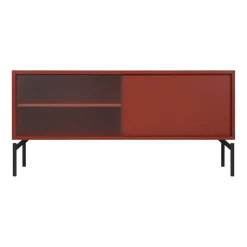 Meuble TV en acier rose terracotta Met Mini - noo.ma