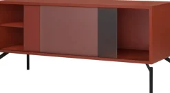 Meuble TV en acier rose terracotta Met Mini - noo.ma