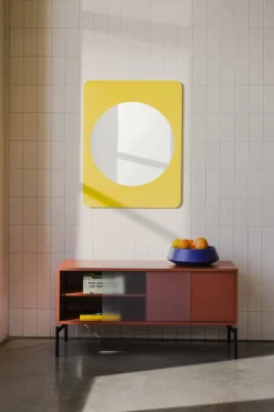 Meuble TV en acier rose terracotta Met Mini - noo.ma