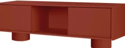 Meuble tv en acier terracotta rose 160cm Taro - noo.ma