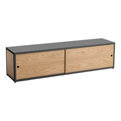 Meuble tv en bois et acier charbon 150x34x38,7cm Combination 104 - HAY
