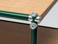 Meuble TV en bois et acier vert 130x50x53cm - Custom Form