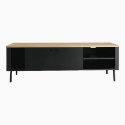 Meuble TV en métal noir Edgar - Resistub