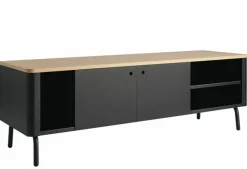 Meuble TV en métal noir Edgar - Resistub