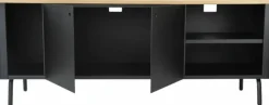 Meuble TV en métal noir Edgar - Resistub