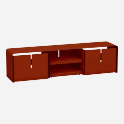 Meuble TV 3 tiroirs terracotta Barber - Matière Grise