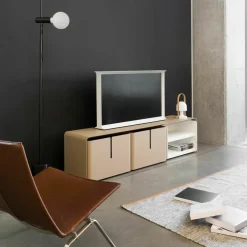 Meuble TV 3 tiroirs terracotta Barber - Matière Grise