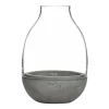 Mini terrarium transparent avec base en béton moulé - Nude Glass