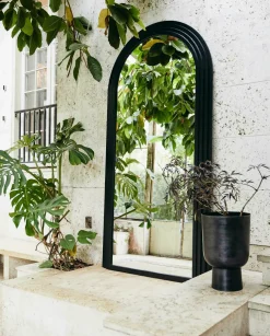 Miroir avec armature en fer anthracite Falco - Nordal