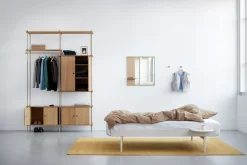 Miroir avec étagère en chêne 72x790x9,5cm - Moebe