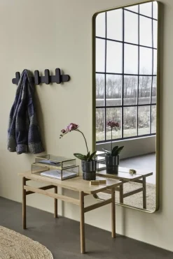 Miroir de sol 60 x 152 cm en laiton - Hübsch