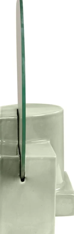 Miroir de table et lampe en céramique vert menthe 35x12x38 cm Vector - Versmissen