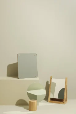 Miroir de table rectangulaire en chêne naturel 30cm Smize- Hübsch