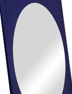 Miroir en bois de bouleau bleu myrtille 90x70cm Aku - Noo.ma