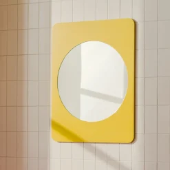 Miroir en bois de bouleau jaune 90x70cm Aku - Noo.ma