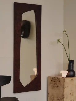 Miroir en ronce de peuplier foncé 55x135cm Folia - Ferm living