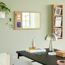 Miroir mural avec tableau d'affiche en chêne - Hübsch
