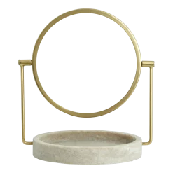 Miroir à poser en marbre et métal doré Haja - Nordal