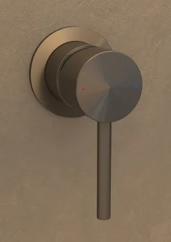 Mitigeur lavabo mural en laiton gun métal Corbeau - Kroos