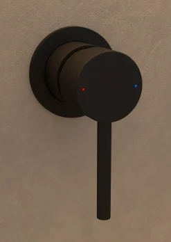 Mitigeur lavabo mural en laiton noir Corbeau - Kroos