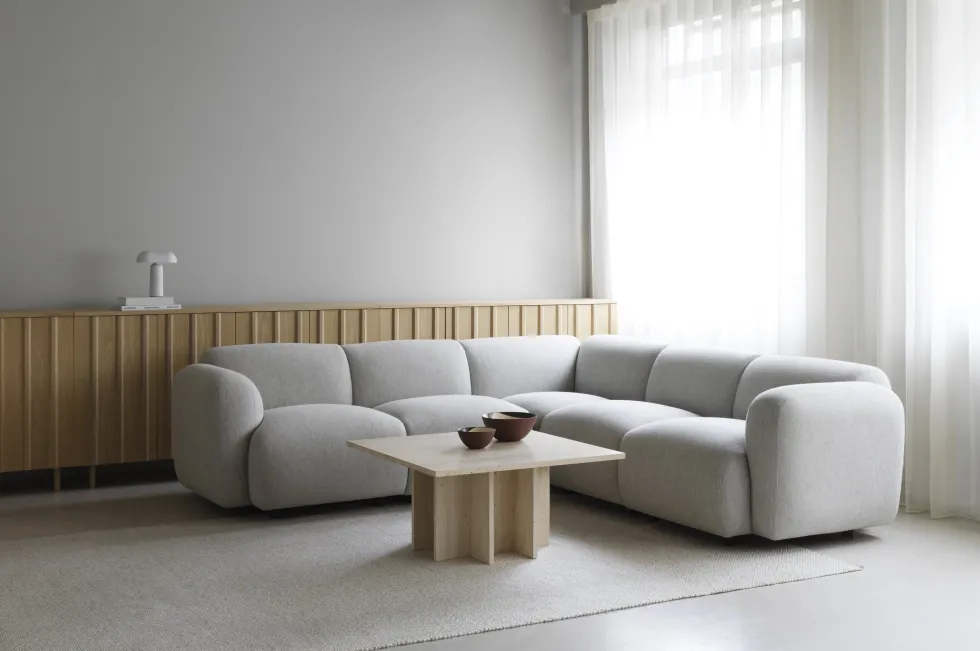 Module accoudoir droit de canapé gris Swell modular sofa 120 - Normann Copenhagen