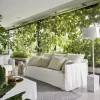Module angle droit canapé déhoussable en tissus lino blanco Ghost 31 - Gervasoni